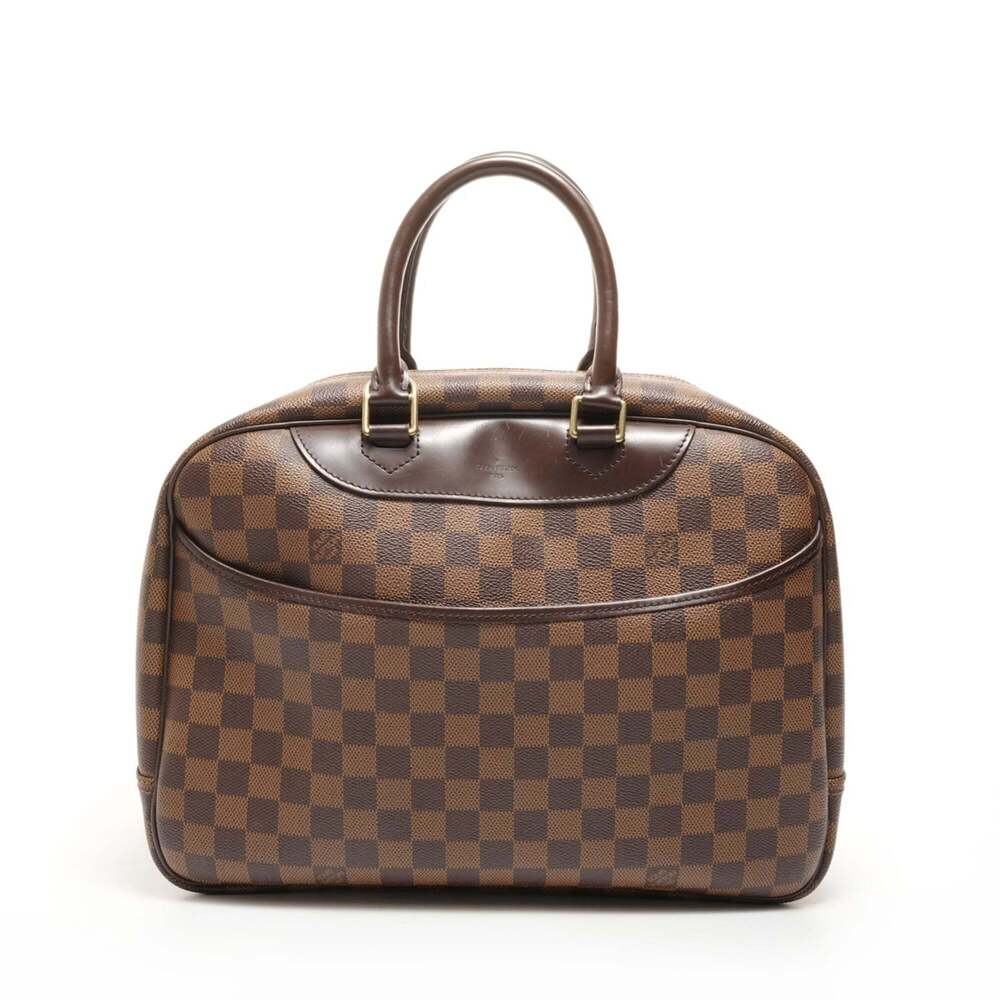 LOUIS VUITTON Authentic Brown Deauville Boston Bag - Picture 1 of 11